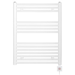 WRJAHCG Radiateur Seche Serviette Electrique,Noir Sèche-Serviettes  Électrique,Blanc Mural Seche Serviette Eau Chaude,4 Tiges Chauffantes,avec  Étagère