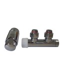 Raccord coudé 90° CHROME droite