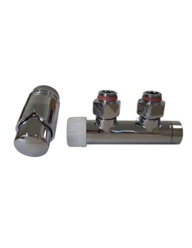 Raccord équerre chrome droite