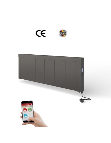 Radiateur inertie noir "FLAT" TECHNOTHERM