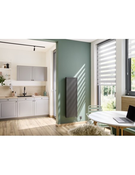 Radiateur inertie noir "FLAT" TECHNOTHERM