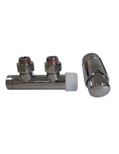 Raccord droit 180° acier CHROME