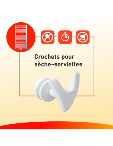 Patères pour sèche serviette