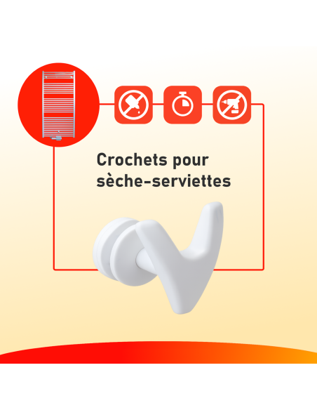 Patères pour sèche serviette